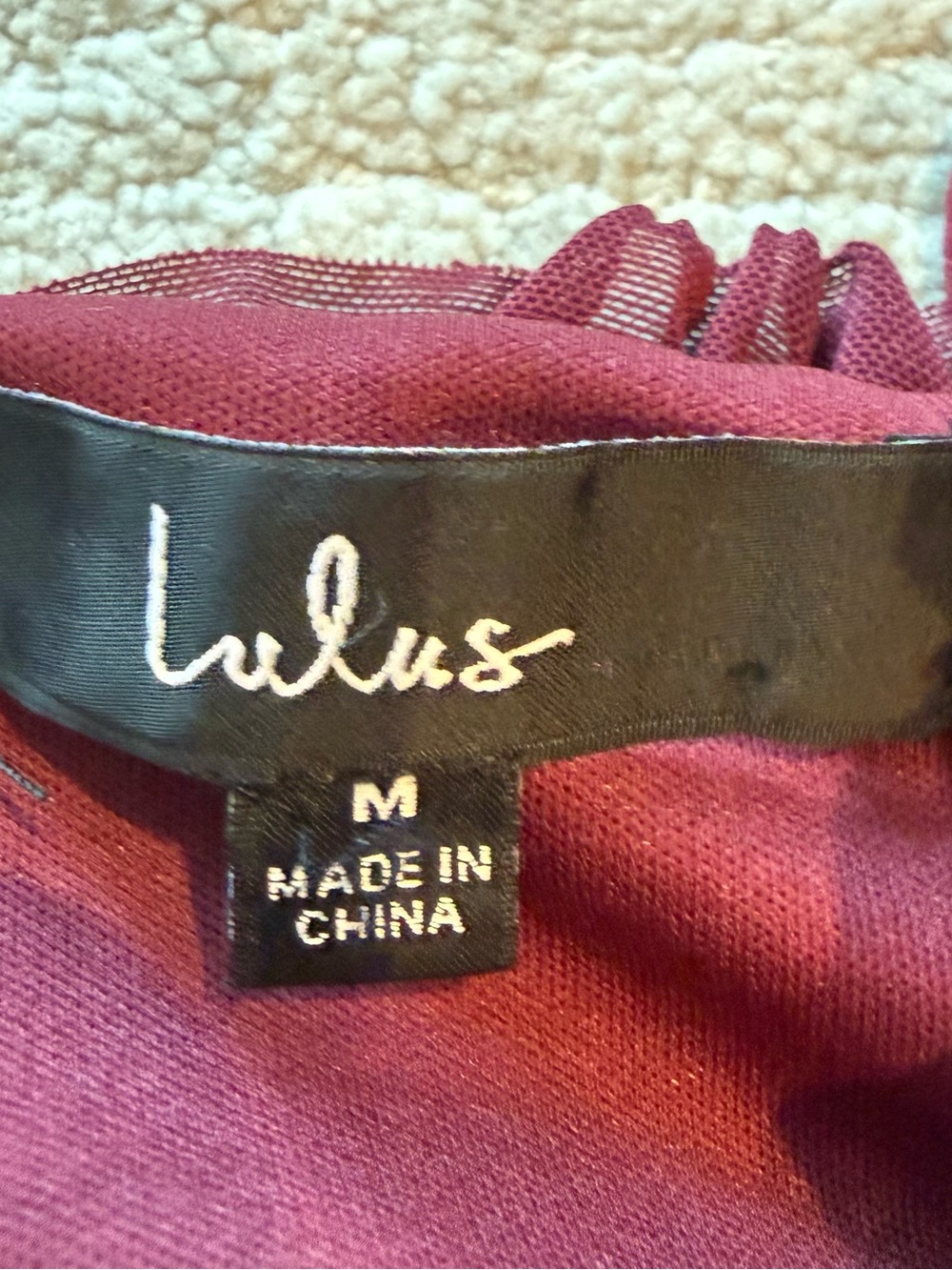Lulus Ruched Burgundy Lace-Up Corset Bodysuit - M - Picture 5 of 6